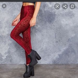Burned Velvet leggings